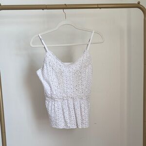 Japna White Lace Camisole Top